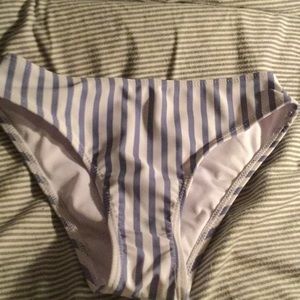 Blue striped bakini bottoms